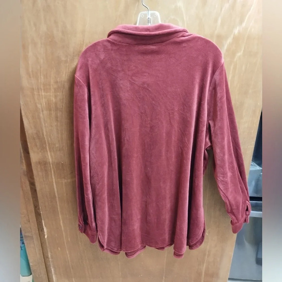 Woman Within burgundy top Size 22/24 1X - Picture 2 of 6